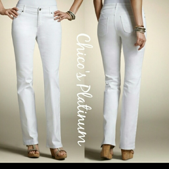 Chico's Denim - Platinum White Denim Jeans by Chicos